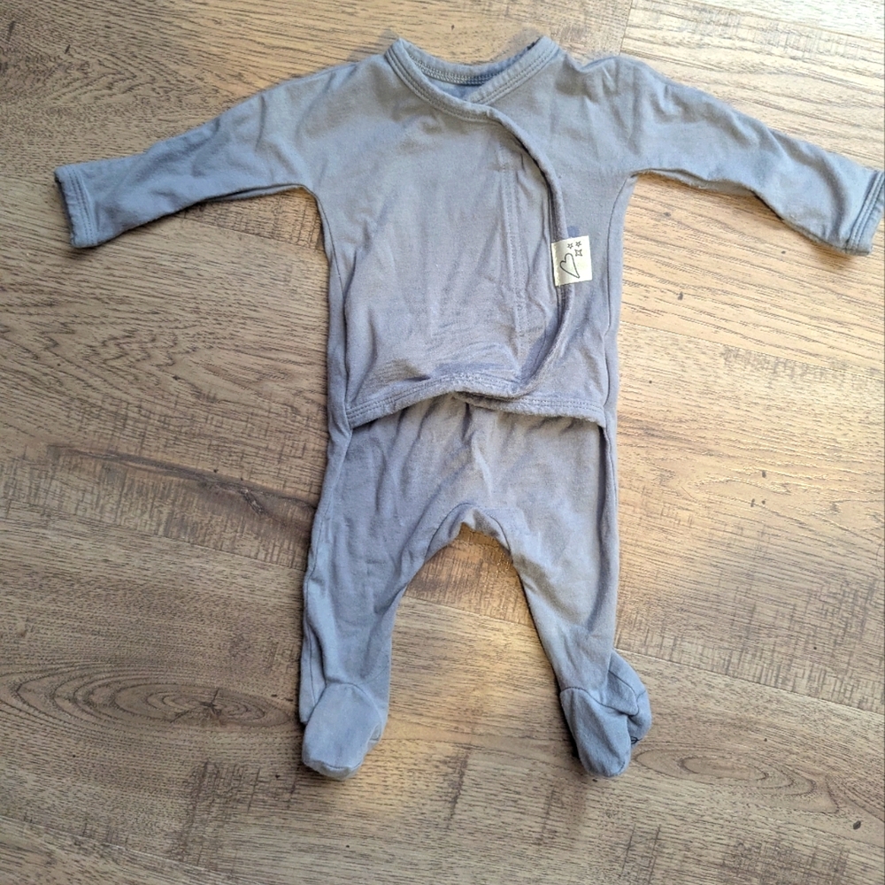 Bonsie, Newborn, Gray Pajamas